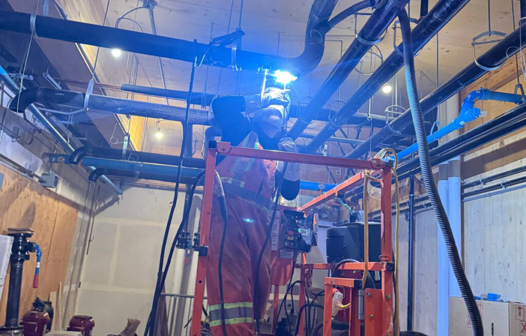 Pressure welding Chilliwack BC - certified SMAW pipe welding at Sardis Secondary School